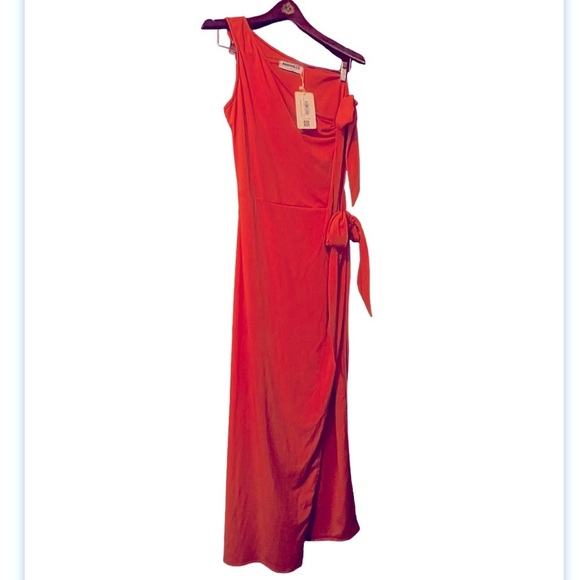 REBDOLLS Kala Peek A Boo Adjustable Side Strap Maxi Dress Sz L Women - Picture 3 of 9